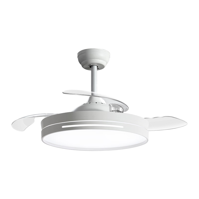 月影林之光護眼臥室餐廳吊燈【煥新補貼】超薄靜音隱形風扇燈中山燈具 馳風42寸-36W【全光譜光源】智能調(diào)光-1級能效