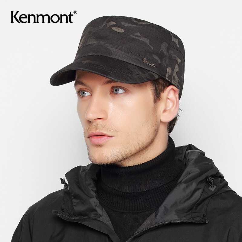 卡蒙（Kenmont）四季通用鸭舌帽短檐棒球帽防泼水耐磨平顶帽男士帽子km-5148