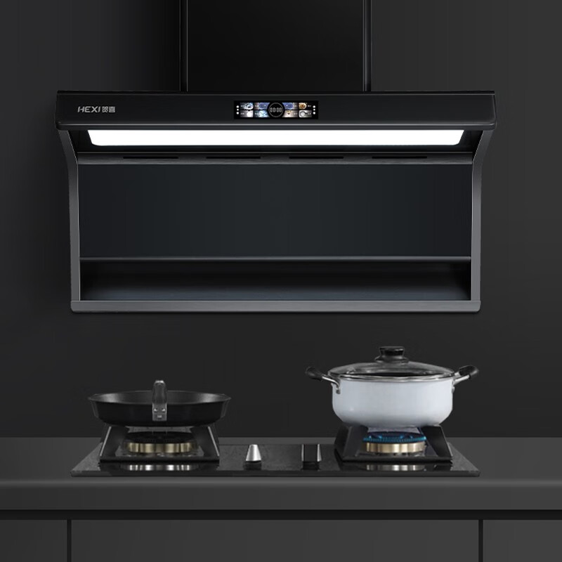 hexi贺喜a99顶侧双吸智能体感油烟机 23立方大吸力