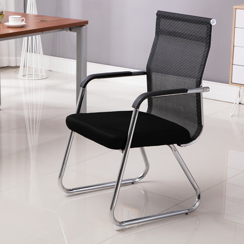 盎梓办公椅电脑椅会议椅弓形椅人体工学椅员工椅班前椅培训椅会客 弓