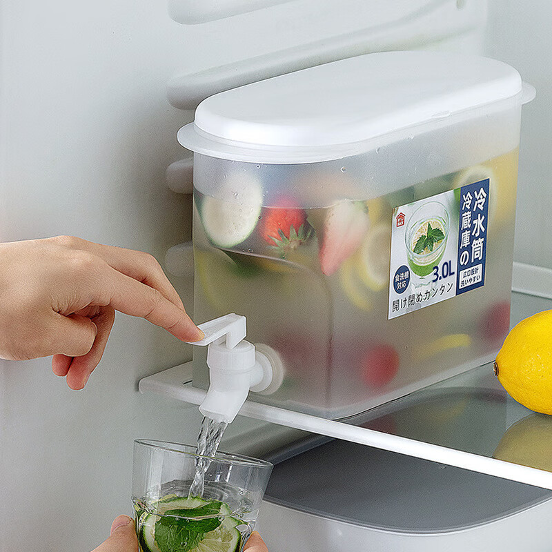 带龙头冰箱凉水桶户外果茶饮料壶夏季日式冰水壶 水壶 3.5L 1个