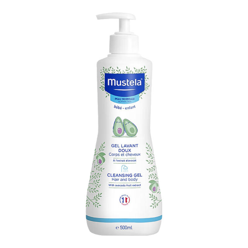 妙思乐（Mustela）儿童洗发沐浴二合一500ml 婴儿专用洗发水沐浴露法国进口