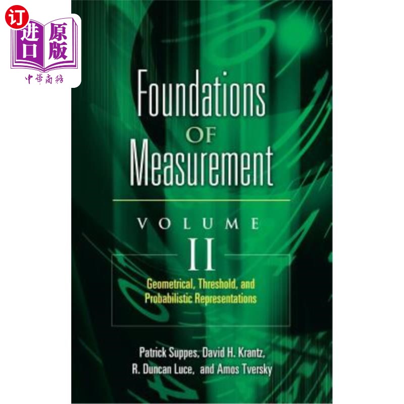 海外直订foundations of measurement volume ii: geometrical