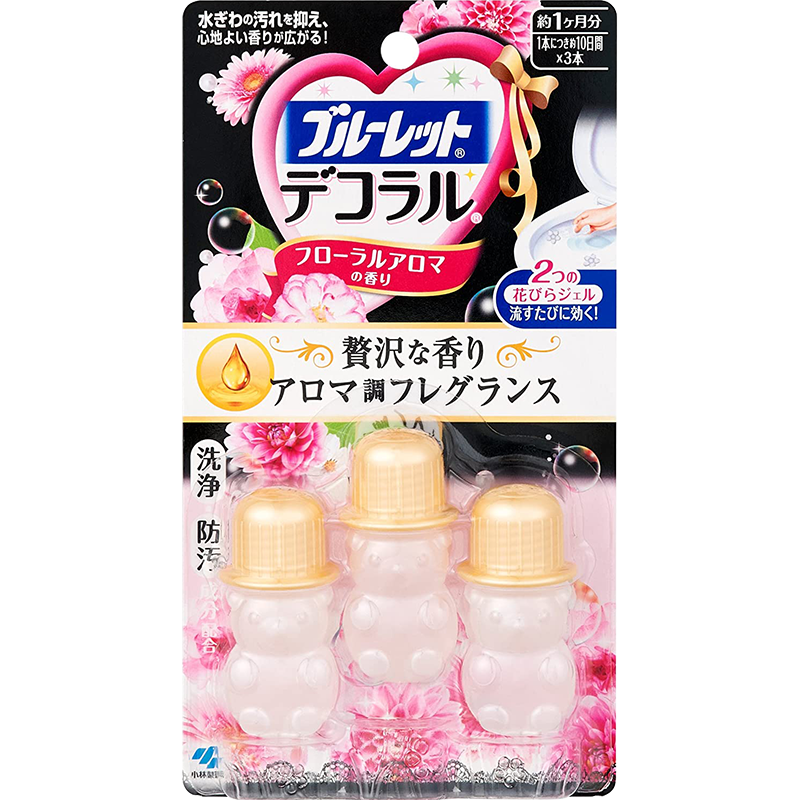 日本进口小林制药/KOBAYASHI百合香马桶小熊开花凝胶洁厕灵价格曲线和介绍