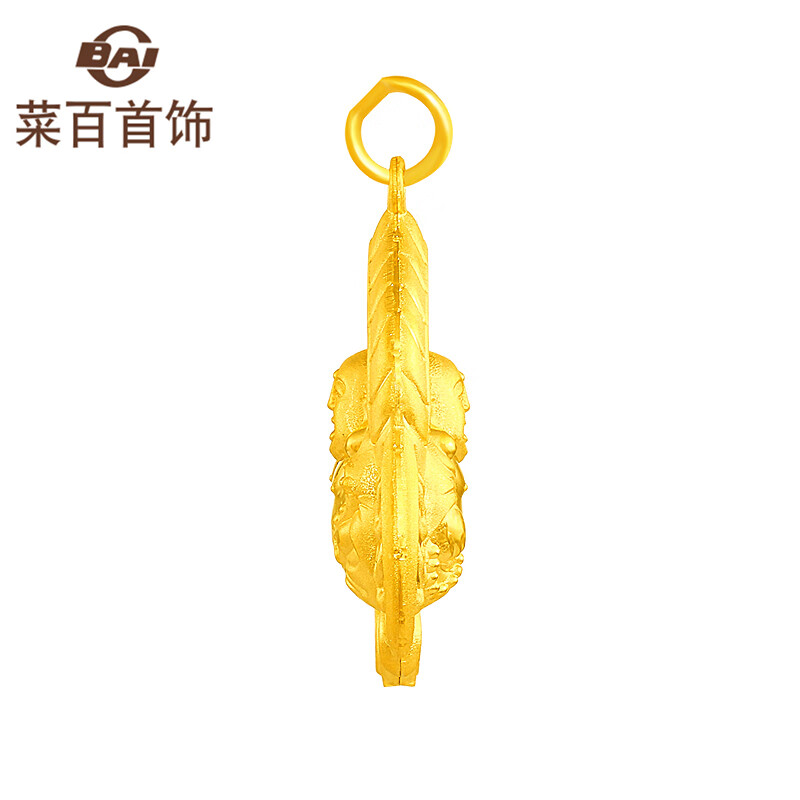 菜百首饰 黄金吊坠 足金如意佛黄金吊坠不含链 计价 约6.30克七夕礼物