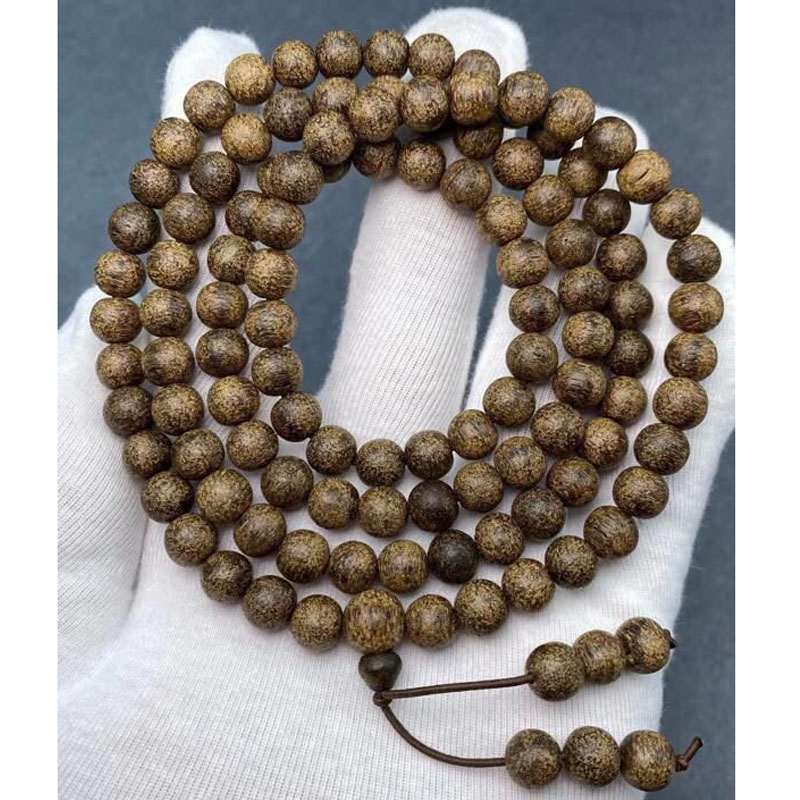 柬埔寨蚂蚁沉沉香天然野生老料沉香佛珠手链配饰木质文玩