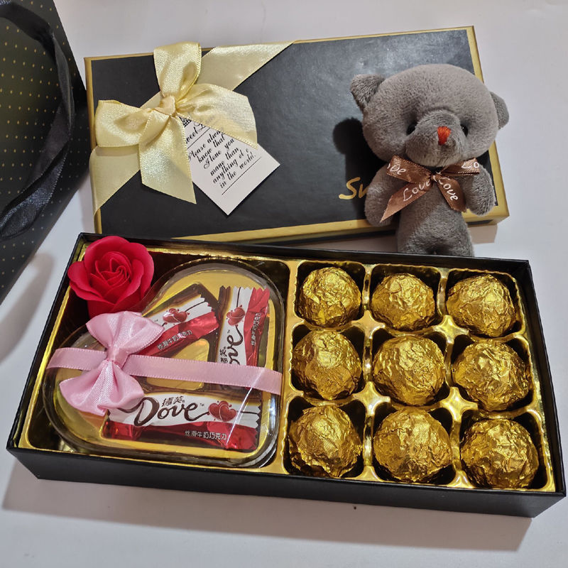 俏滋郎情人节礼物巧克力送男女朋友生日棒棒糖礼盒零食 黑色经典