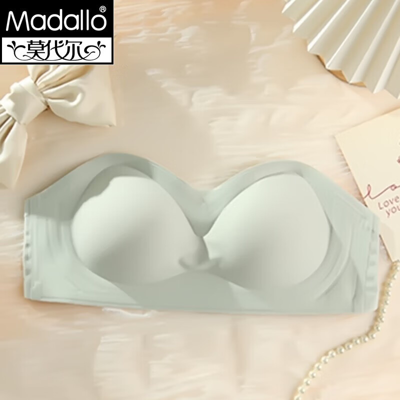 莫代尔聚拢防下垂防滑无肩带内衣不掉无痕女小胸一字肩防走光隐形抹胸