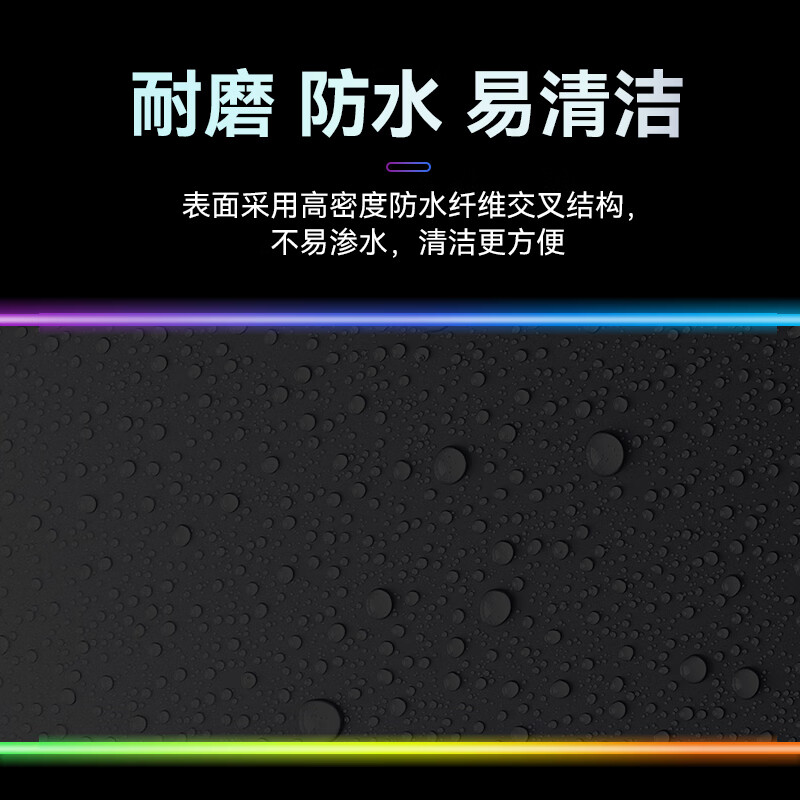 沁宣RGB防水发光鼠标垫超大号电竞游戏男生氛围感键盘垫动漫加厚桌垫可定制尺寸 旗袍少女【特研纳米防水面料+拾音律动】 800*300*3mm