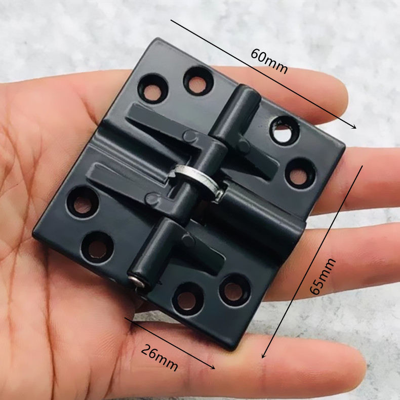 折叠门限位合页铰链90度限位180度可调定位合页铰链上下翻板铰链 黑色