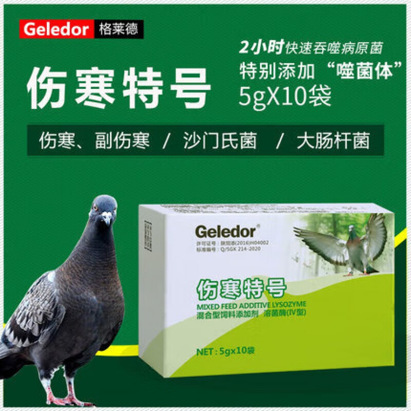 格莱德(geledor)伤寒特号信鸽肠道拉稀水绿便副伤寒非鸽药鸽子药大全
