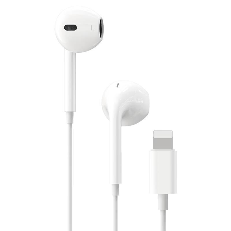 ENKOR恩科适用苹果耳机Lightning扁头有线手机耳机iPhone14 13/7/8plus/XS/Max/XR/11/12mini Pro iPad