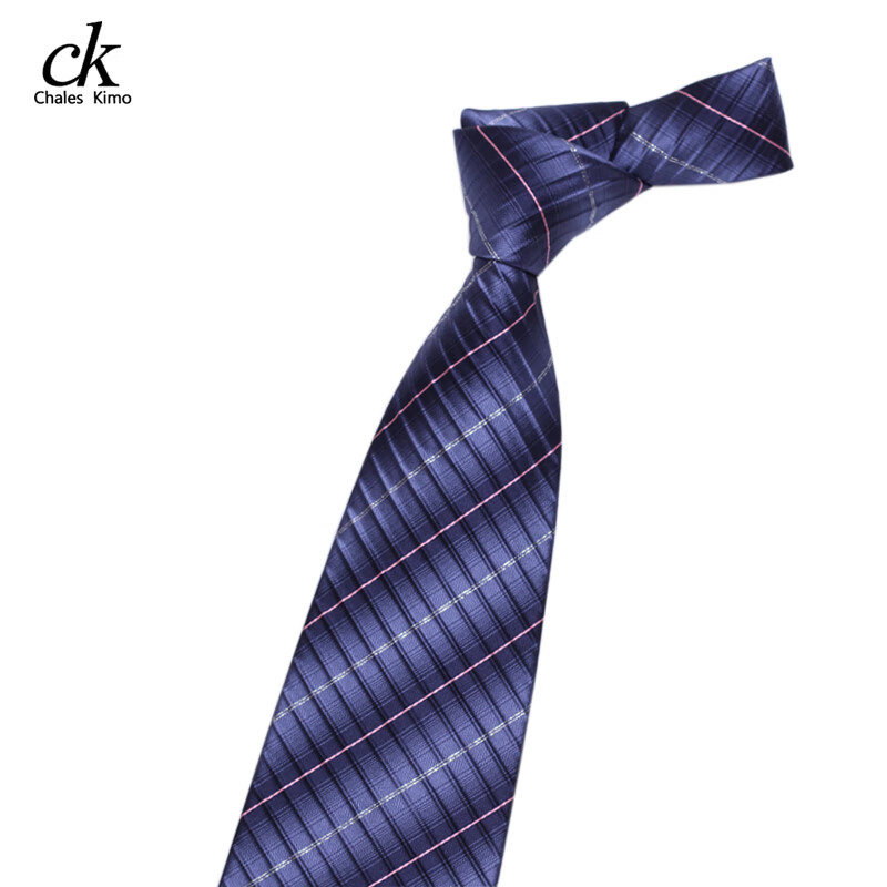 CHALES KIMO领带男10cm宽版正装商务拉链款纯色送父亲加宽超大号免打结婚高档 H196-(宽10cm） 拉链免打款
