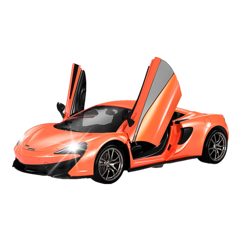 皮恩希遥控车1:14迈凯伦男孩玩具车模型橙色2.4G无线遥控儿童生日礼物