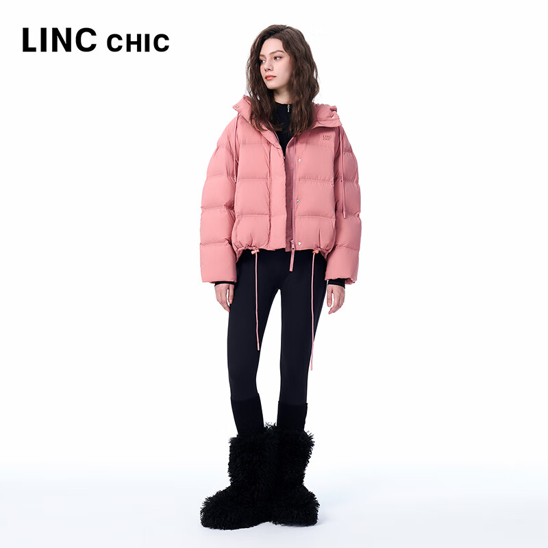 金羽杰2025冬季新品立领羽绒服女装短款轻暖宽松休闲防寒衣服Y25802125 新蜜桃粉 S 适合135斤以下