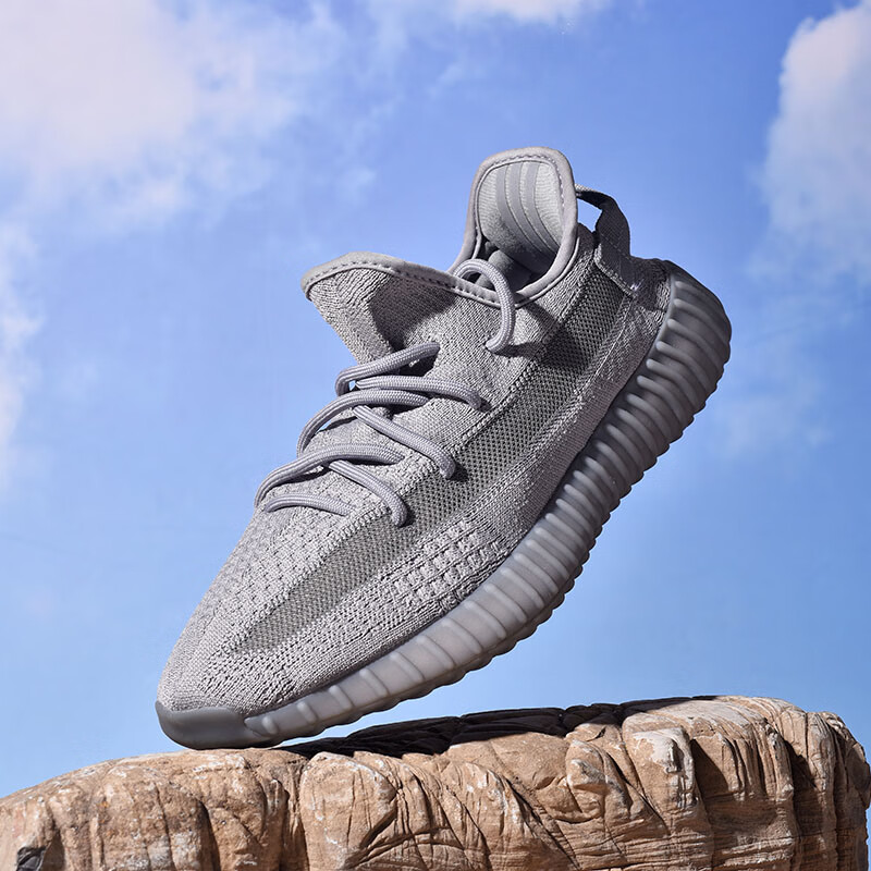阿迪达斯（adidas）三叶草男鞋Yeezy350椰子鞋低帮透气缓震休闲运动跑步鞋IF3219 IF3219/水泥灰(偏紧) 42.5 建议拍大一码(265mm)
