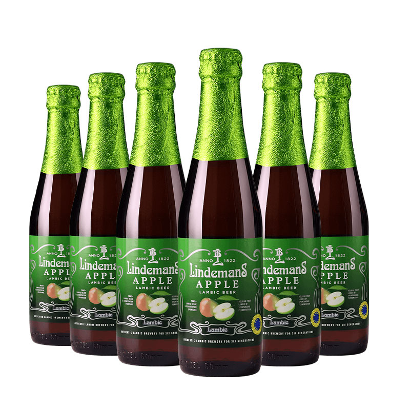 Lindemans 林德曼 苹果 精酿果啤 啤酒 250ml*6瓶 比利时进口