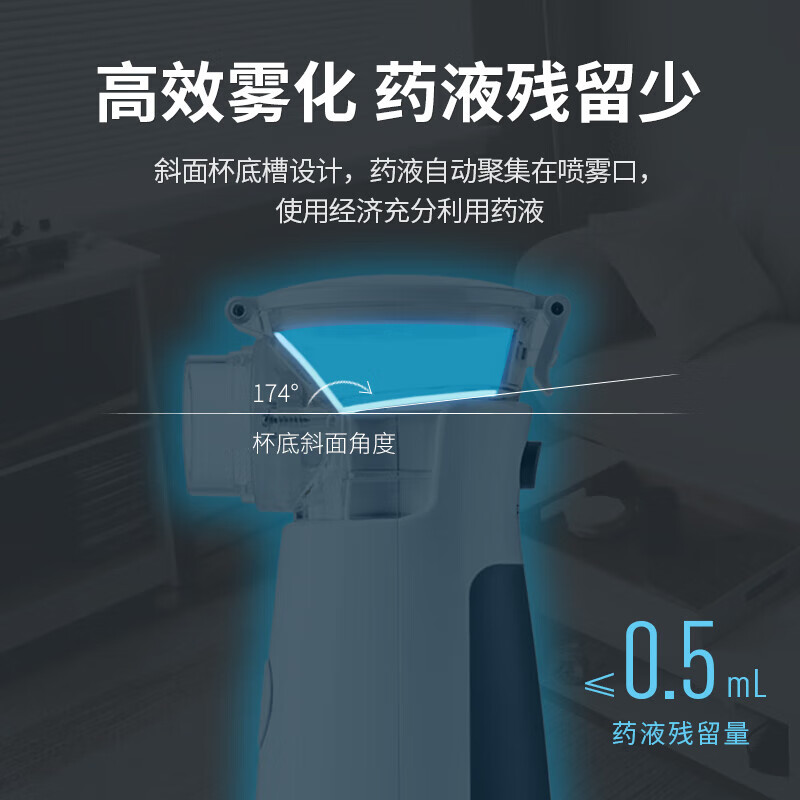 鱼跃(yuwell)手持雾化器儿童家用老年人咳嗽哮喘轻音低噪便携式医用网式雾化机 【手持轻音】小巧便携性价款M102