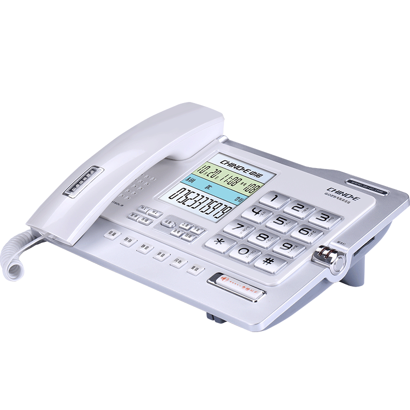 中诺（CHINO-E） G025自动录音固定电话机有线座式家庭家用办公室坐机留言座机 电脑录音版珍珠白 单台