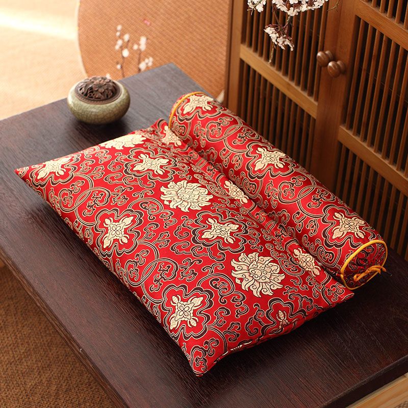 流彗颈椎反弓专用枕头荞麦全荞麦壳颈椎枕单人睡觉护颈小枕头圆柱