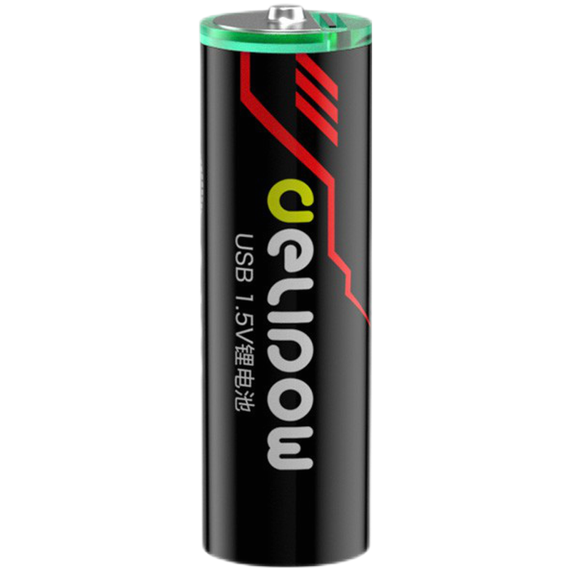 德力普(Delipow) USB充电电池5号/7号锂电池3404mWh大容量AA1.5v恒压快充适用游戏手柄/键鼠/话筒/血压计/智能门锁 单节5号3404mWh锂电池【送一拖二闪充线】 15.89元
