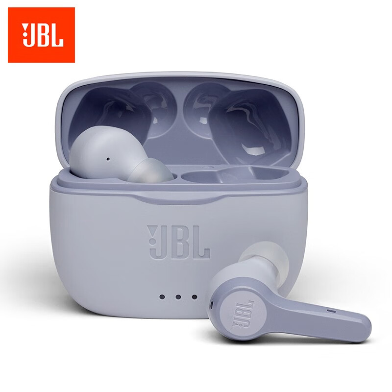 JBL TUNE215TWS 真无线蓝牙耳机 入耳式音乐耳机 双路链接 蓝牙5.0高效传输 极速充电 超长续航 星环紫