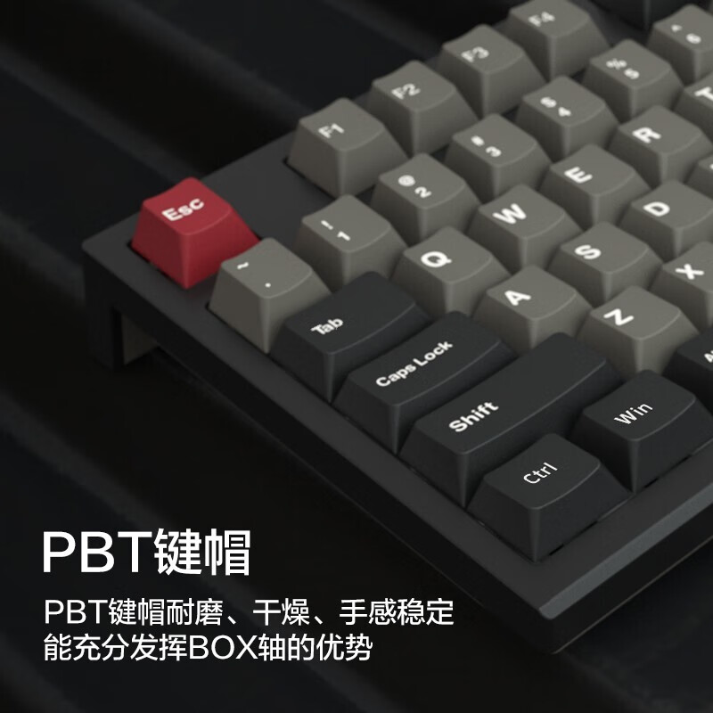 腹灵FL980 98键单模 有线蓝牙2.4g三模无线键盘机械RGB热插拔电竞游戏电脑手机平板机械键盘 单模有线版-全键可换轴-黑色款 凯华 BOX 白轴