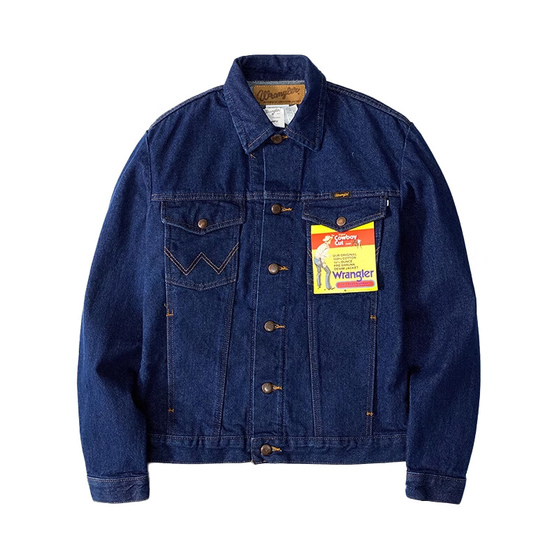 wrangler美版复古威格休闲宽松原色牛仔夹克时尚舒适高街短款男士外套