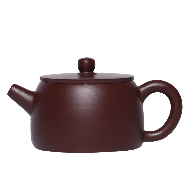 陶小碗宜兴原矿紫砂壶纯全手工茶壶紫砂泡茶壶小品功夫茶壶紫朱泥平盖壶 紫朱泥 小平盖