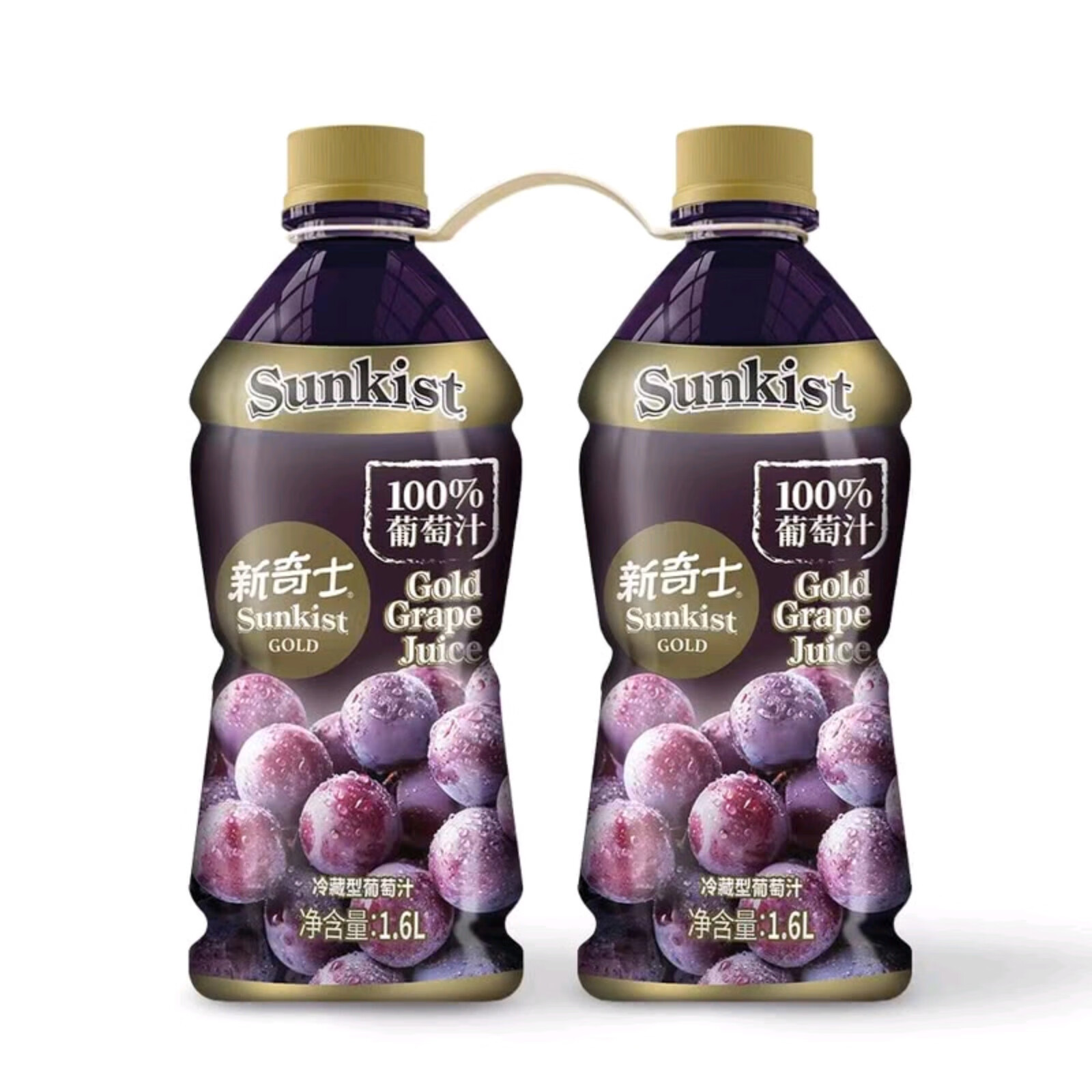 6l*2大瓶100%葡萄无白砂糖纯果汁饮料 1瓶【普通快递】