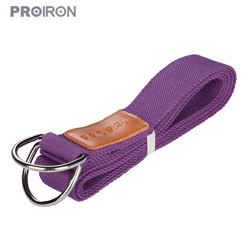 PROIRON专业瑜伽伸展带 加长拉伸带拉筋带 力量健身训练空中瑜伽普拉提辅助用品 伸展带紫色