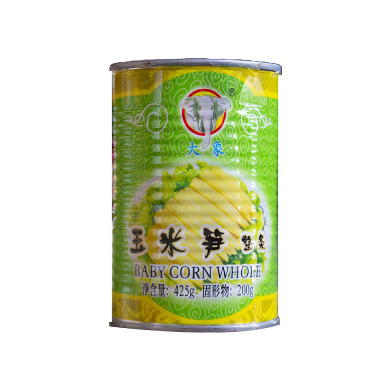 风鲜仓志诚大象牌玉米笋425gx24整箱罐头玉米笋粟米笋火锅食材材料