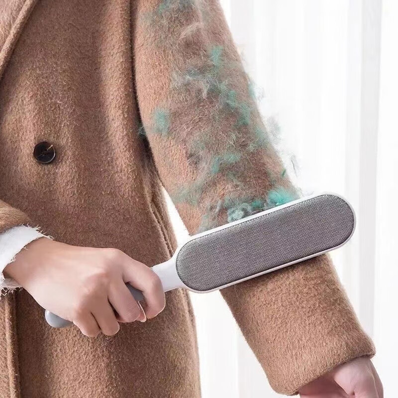 （1大1小）衣服去毛刷粘毛器宠物去毛刷器除毛刷除尘衣物静电黏吸沾粘毛神器套装 （1大1小）一个装