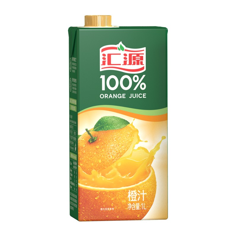 汇源果汁 100%橙汁 果汁饮料1l*6盒 整箱