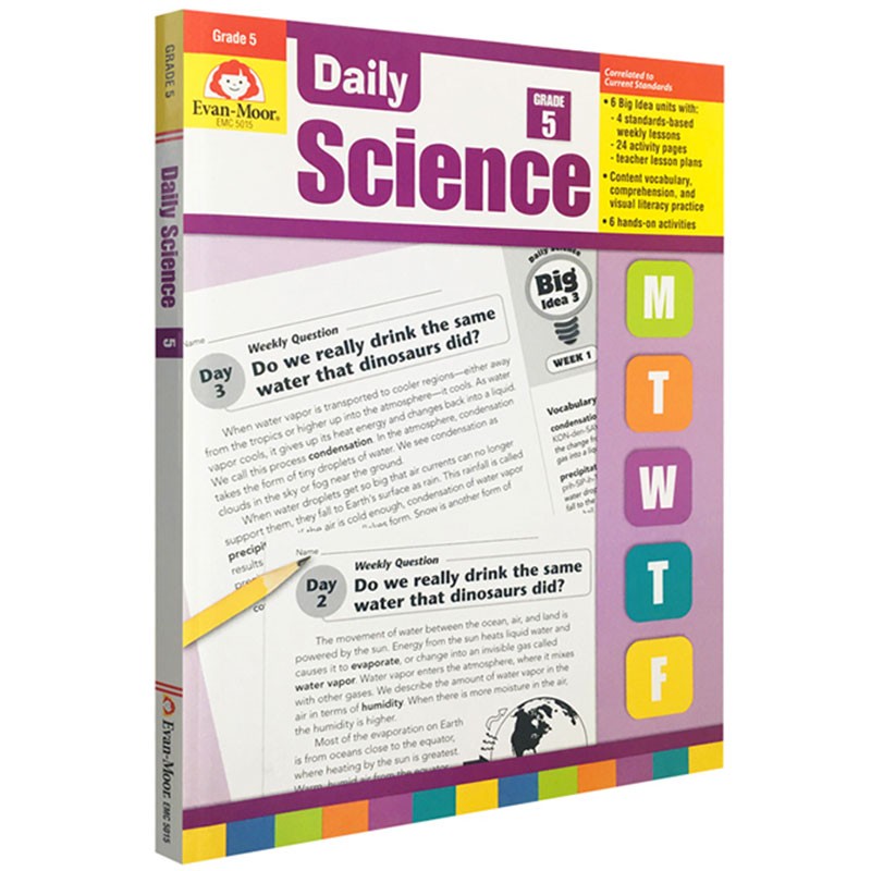五年级 Daily Science Grade 5 TE 每日练习系列附答案 科学完整版 Evan Moor Teacher Edition 英文原版美国加州教辅 . 绿山墙图书