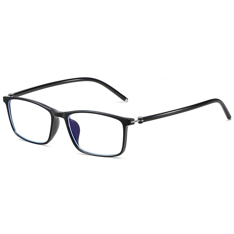 jesmoor新款眼镜tr90眼镜框时尚方框复古平光眼镜 近视眼镜架 黑色框