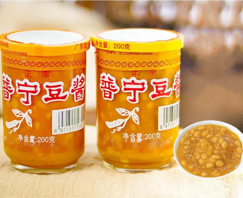 富润世潮汕特产 普宁豆酱  黄豆酱酱炒菜家用 200g/瓶 200g*4瓶