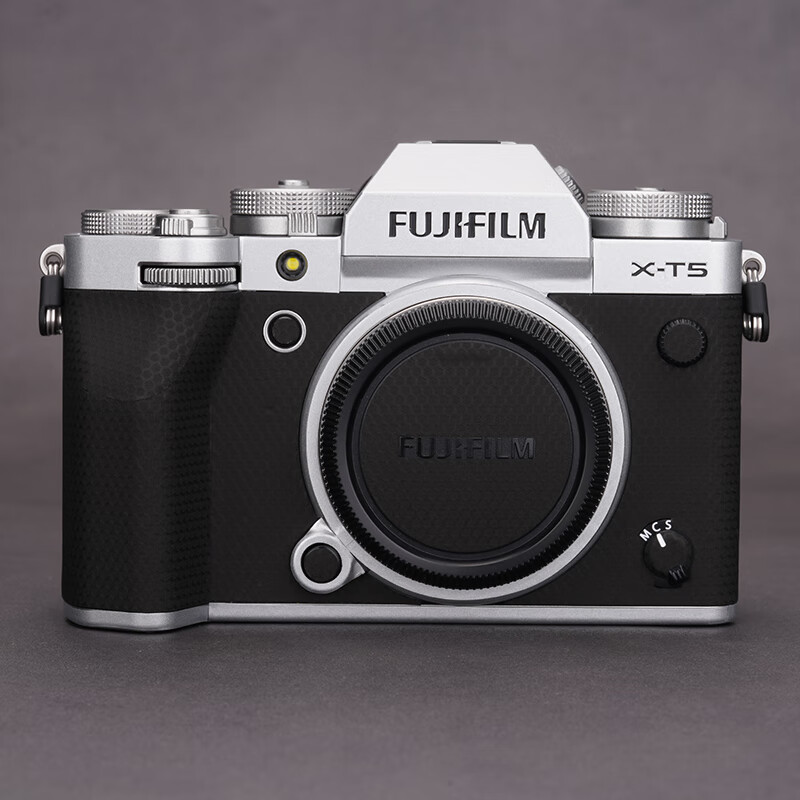 美本堂 适用于富士X-T5相机保护贴膜FUJIFILM xt5 机身 T5贴纸贴皮碳纤维磨砂 亚光银