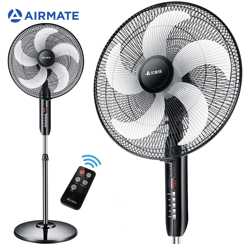 艾美特（Airmate）五叶大风量遥控落地扇/立式通风家用节能电风扇/定时遥控风扇 FSW52R