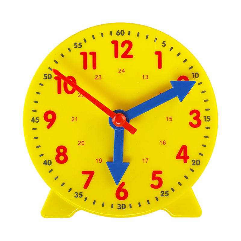 舜江 直径10cm钟表模型 三针联动时钟钟面 分针时针秒针可拆认识时间