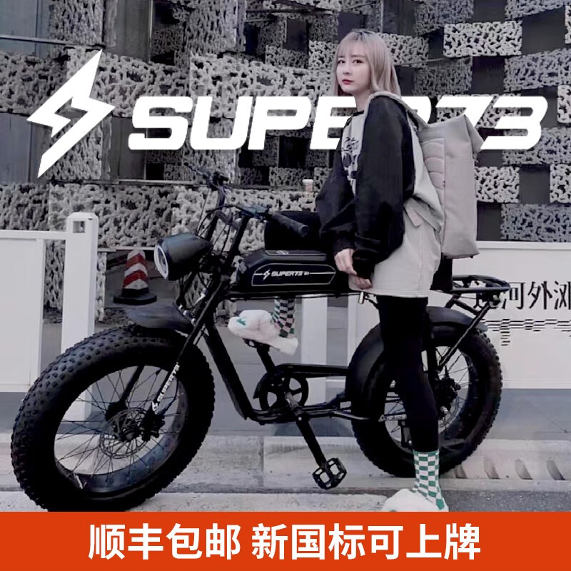 爱撒图(XXTOO)Super73电动自行车新国标可上绿牌电动车代步工具山地越野自行车 (Super73-Y1国产配件) 前后避震 25AH