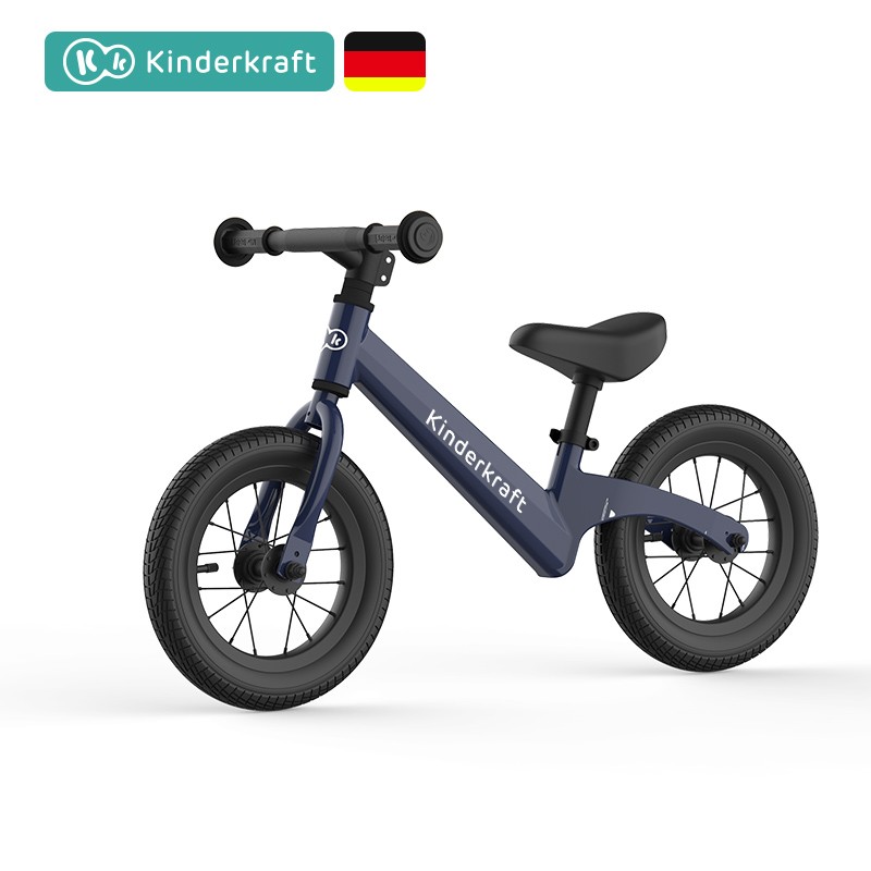 KinderKraft 德国KK平衡车儿童滑步车无脚踏单车自行车2岁小孩12寸 蓝色充气