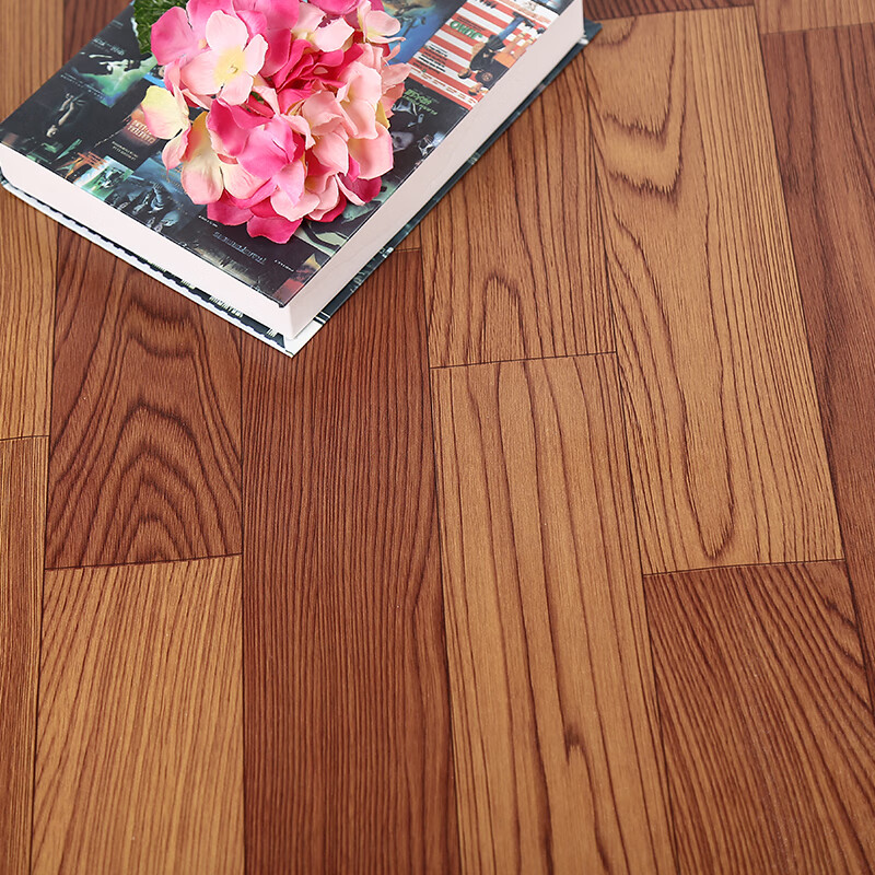 地胶垫防水家用pvc水泥地地革毛坯房地面贴纸 咖啡色 加厚款 咖啡木纹