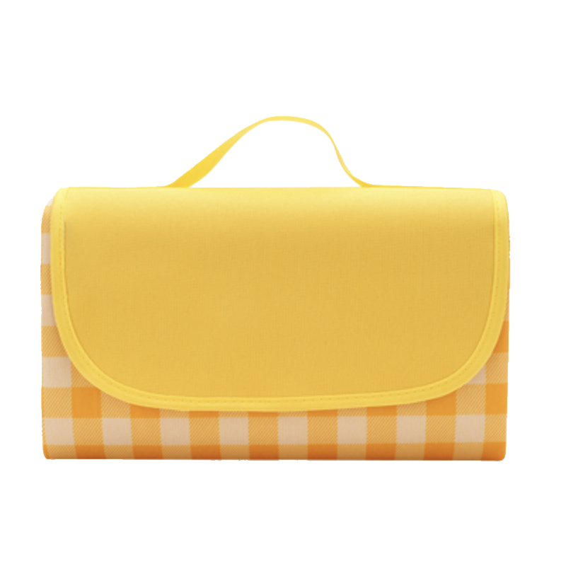 MAKI zaza户外帐篷休闲野营帐篷 公园遮阳防晒全自动速开帐篷 野餐垫黄白格