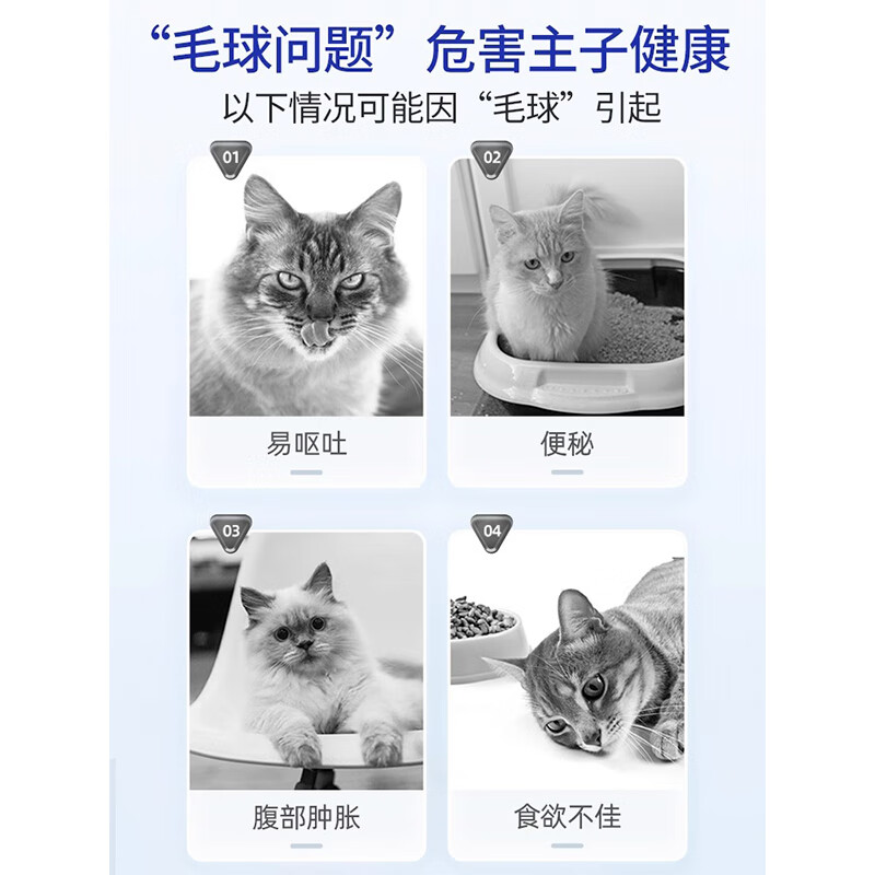MAG化毛球片猫草片猫咪专用300片去毛球吐毛球助肠胃消化鱼油 猫咪化毛球片 240g*1罐 【温和化毛】