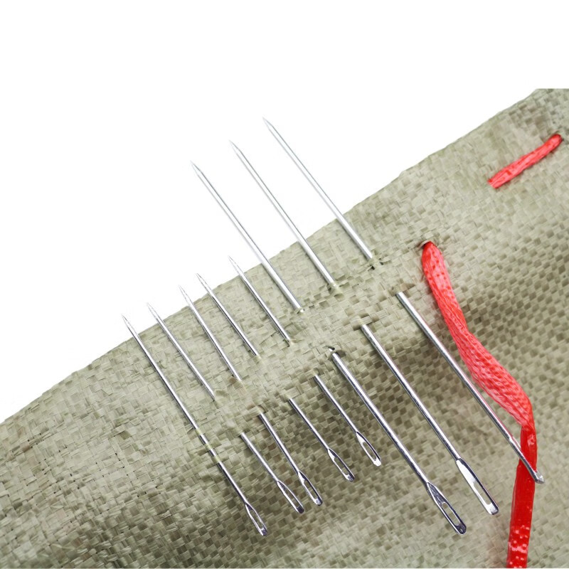 伏达 DI1825 打包针 麻袋编织袋缝包封包针 粗钢针 手缝缝口麻绳针 长12.5cm直头10根装