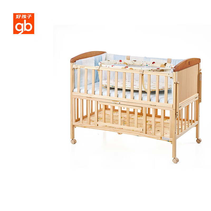 gb好孩子多功能松木无漆婴儿床摇篮婴儿床一岁的孩子适用吗？