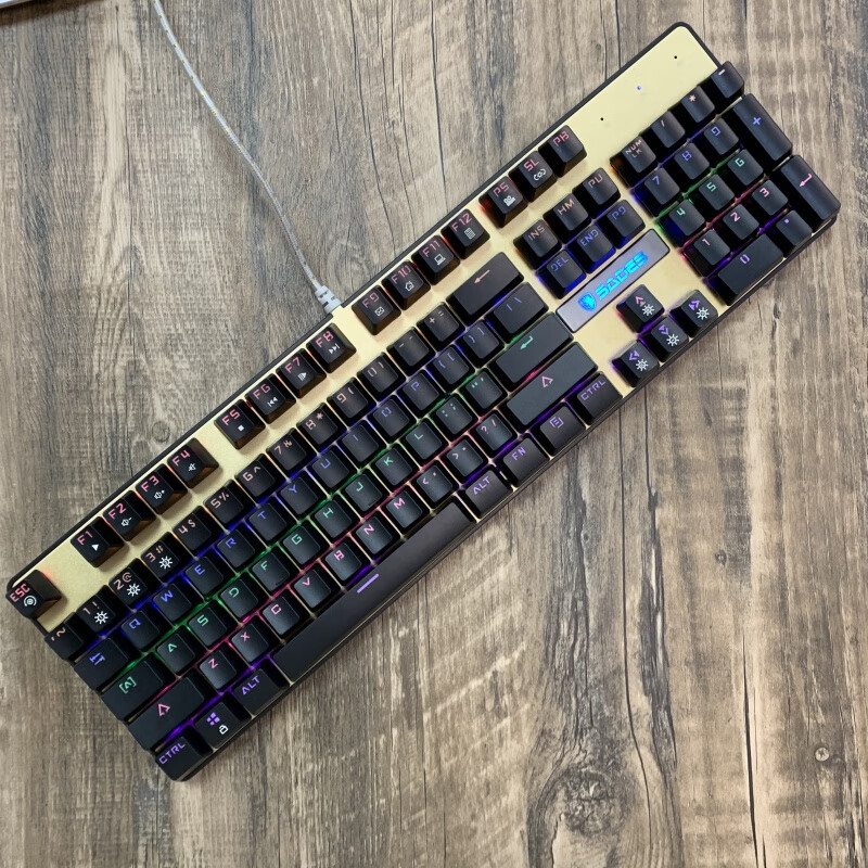 键87键黑轴茶轴红轴青轴樱桃轴混光rgb 赛德斯烽影黑金混光青轴成色好