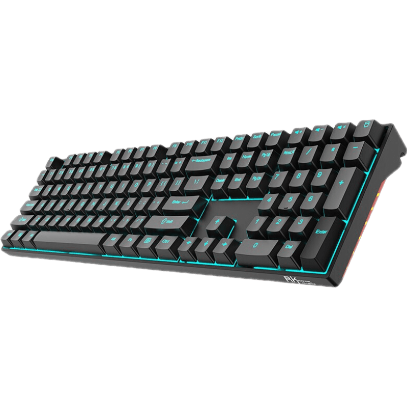 RK108機(jī)械鍵盤(pán)無(wú)線藍(lán)牙有線三模熱插拔白光108鍵全鍵無(wú)沖內(nèi)置鋰電游戲辦公電競(jìng)客制化PBT鍵帽 黑色黑底（白光）-正刻三模 黑軸
