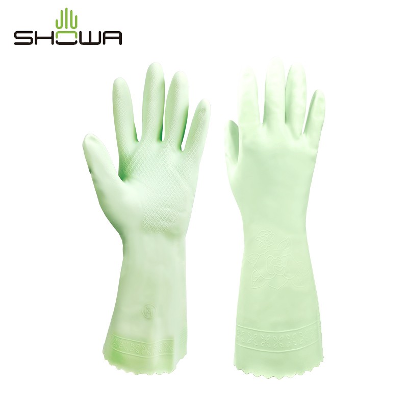尚和手套（SHOWA）清洁手套 防水植绒保暖手套 厨房清洁手套 中厚款 M 710255